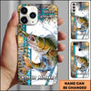 Maxcorners Fishing Phone Case Lure Strike Action Sport Style Personalized Name 3D Phone Case (10 Fish Species)
