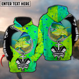 Maxcorners Personalized Mahi Mahi Fishing Hook 3D Hoodie