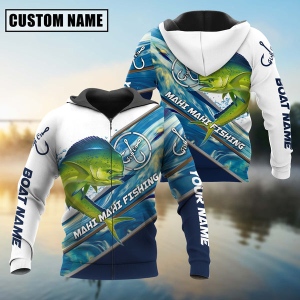 Maxcorners Personalized Mahi mahi Fishing Jerseys 3D Hoodie