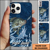 Maxcorners Fishing Jumping Fish Lure Action Personalized Name Phone Case (10 Fish Species)