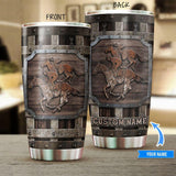 Maxcorners Personalized Horse Racing Stainless Steel Tumbler 003
