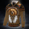 Maxcorners Personalized Bear Native American Custom Name 3D