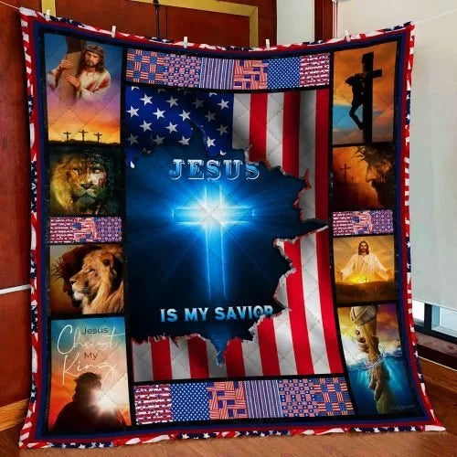 Maxcorners Jesus Is My Savior Quilt - Blanket