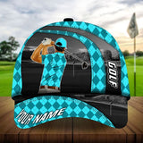 Maxcorners Golf Premium Argyle Cool Golfer Personalized Name All Over Printed Cap