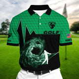 Max Corners Green Pride Premium Golfer On The Dark Golf Polo Shirts Multicolor Custom Name Polo