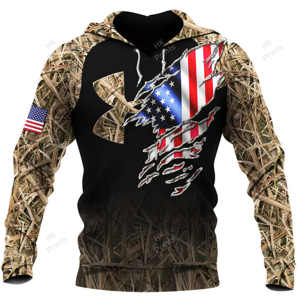 Maxcorners Ripped American Flag Duck Hunting Apparels