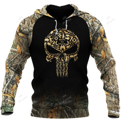 Maxcorners Skull Shape Hunting American Flag Camouflage Hunting Apparels