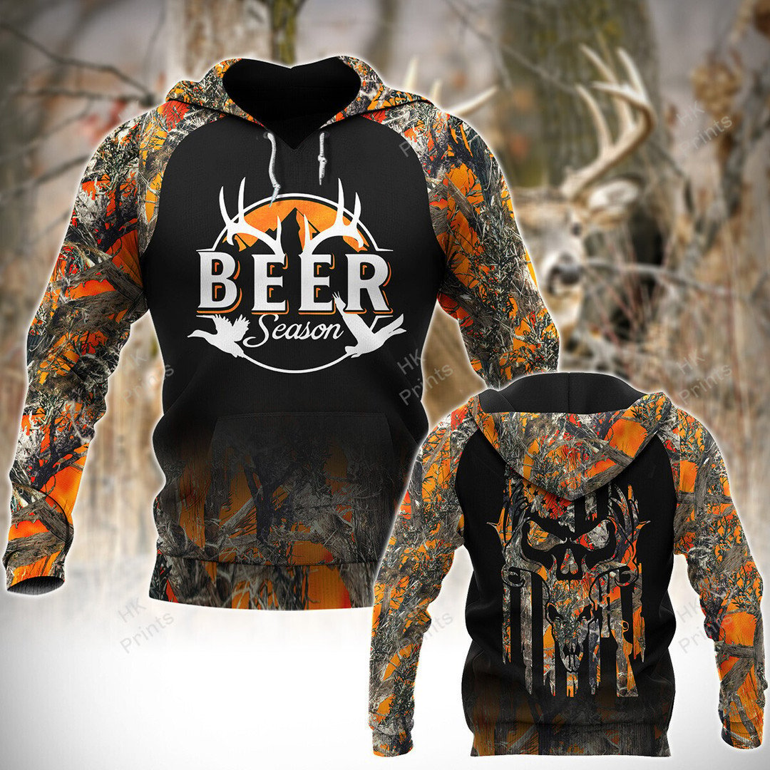 Maxcorners Beer Season Orange Camouflage Hunting Apparels