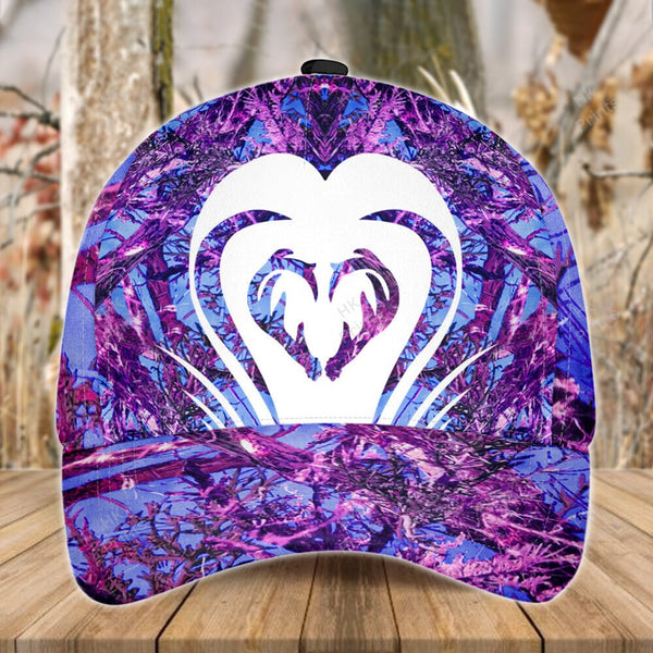 Maxcorners Heart Shape Dear Horns Purple Camouflage Hunting Apparels