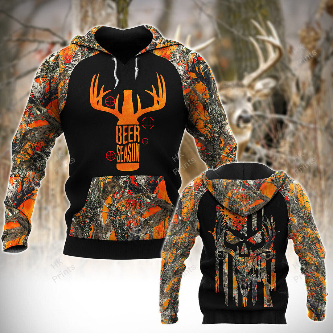 Maxcorners Beer Season Orange Camouflage Hunting Apparels