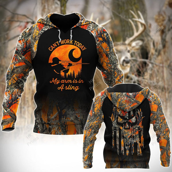 Maxcorners Can't Work Today Orange Camouflage Hunting Apparels