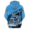 Maxcorners Navy Trucker 3D All Over Printed Hoodie