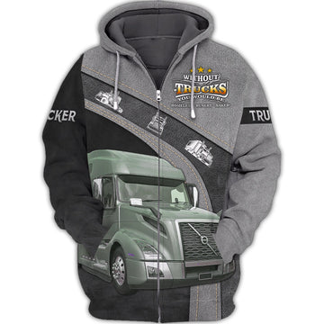 Maxcorners Trucker 3D Hoodie For Men And Women 3D Hoodie