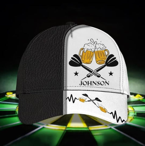 Maxcorners Beers Dart Personalized Name 3D Cap