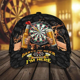 Maxcorners That's Why I'm Here Dart Personalized Name 3D Cap