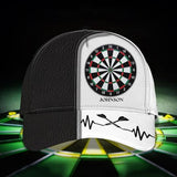 Maxcorners Heartbeat Dart Personalized Name 3D Cap