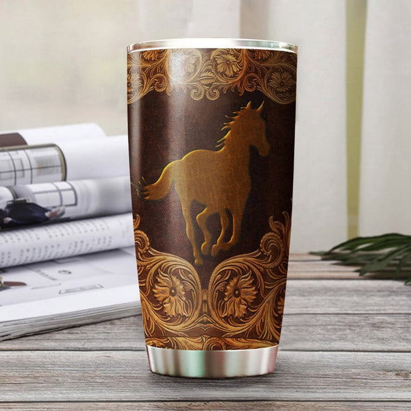 Maxcorners Loves Horse Western Style Tumbler
