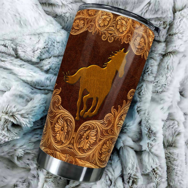 Maxcorners Loves Horse Western Style Tumbler