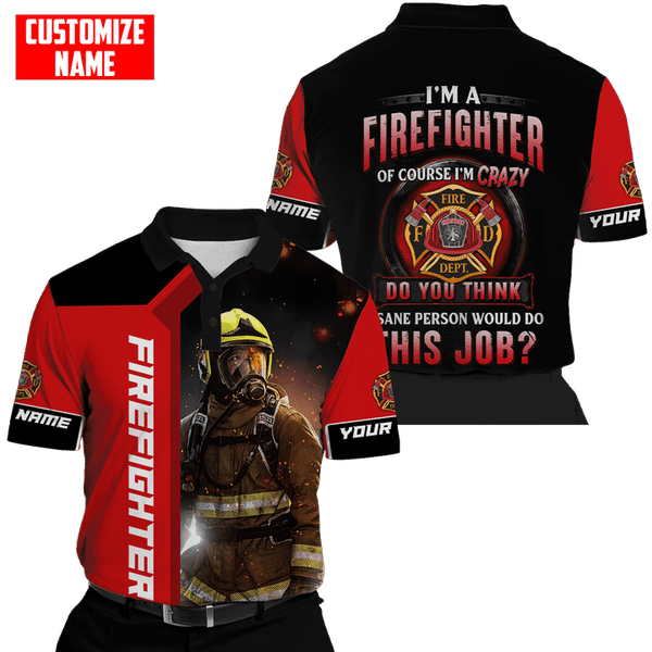 Maxcorners Personalized Firefighter 3D Shirt
