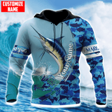 MARLIN CAMO FISHING CUSTOM NAME COMBO HOODIE SWEATPANTS