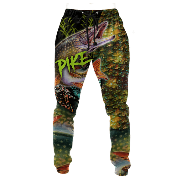 NORTHERN PIKE FISHING ON SKIN FISHING CUSTOM NAME COMBO HOODIE SWEATPANTS