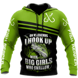 GREEN BASS HOOK UP FISHING COMBO HOODIE SWEATPANTS