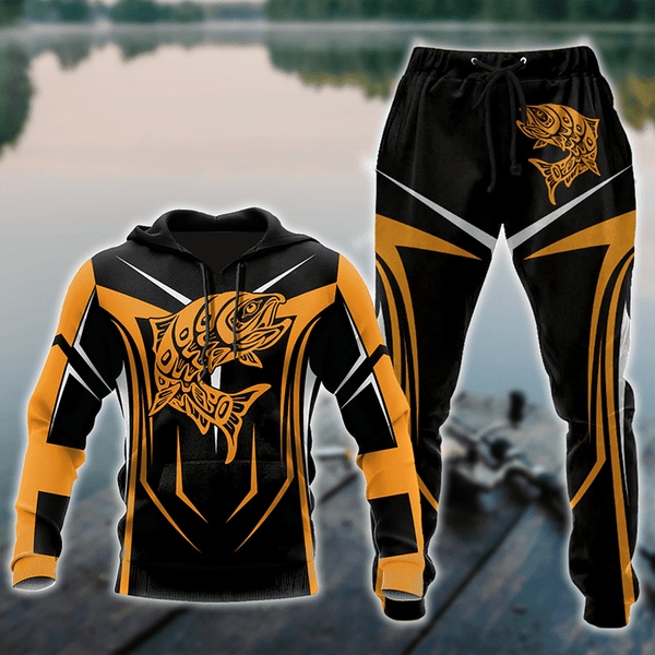 FISHING MAORI STAINLESS STEEL FISHING COMBO HOODIE SWEATPANTS