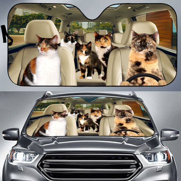 Maxcorners Tortoiseshell Cat All Over Printed 3D Sun Shade