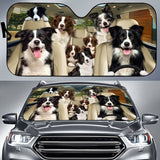 Maxcorners BORDER COLLIE CAR All Over Printed 3D Sun Shade