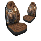 Maxcorners Moose Hunting Hold on Front Car Seat Cover