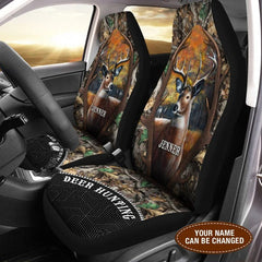 Maxcorners Personalized With Name Deer Hunting Front Car Seat Cover