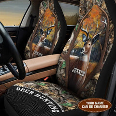 Maxcorners Personalized With Name Deer Hunting Front Car Seat Cover
