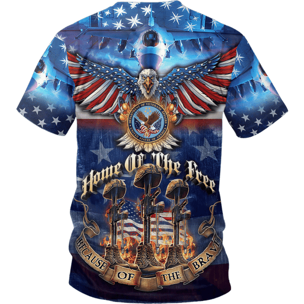 Maxcorners US Veteran - Home Of The Free Because Of The Brave - Unisex