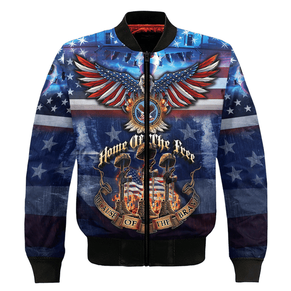 Maxcorners US Veteran - Home Of The Free Because Of The Brave - Unisex