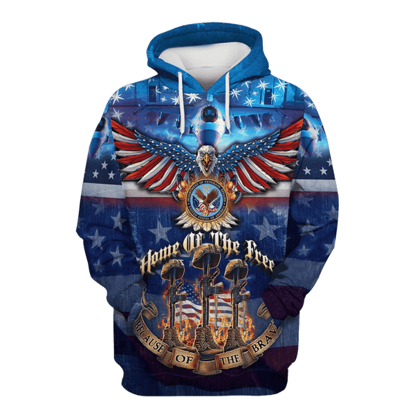 Maxcorners US Veteran - Home Of The Free Because Of The Brave - Unisex