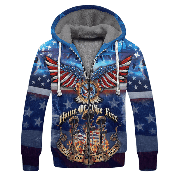 Maxcorners US Veteran - Home Of The Free Because Of The Brave - Unisex