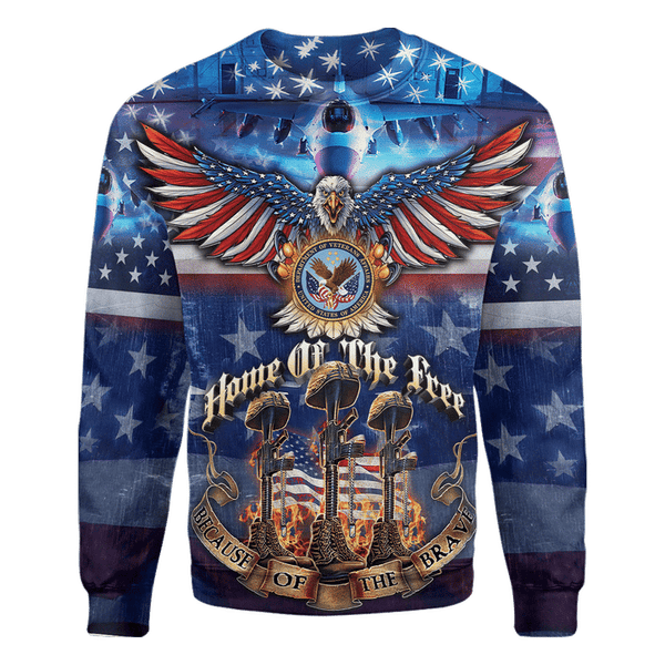 Maxcorners US Veteran - Home Of The Free Because Of The Brave - Unisex