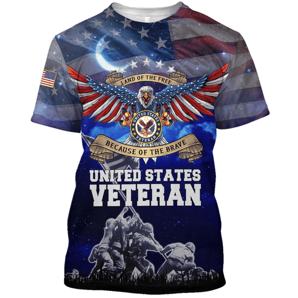 Maxcorners US Veteran - Home Of The Free - Because Of The Brave - Independence Day