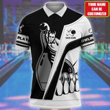 Maxcorners Bowling Player Multicolor Customized Name 3D Polo Shirt