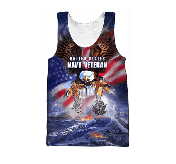 Maxcorners US Veteran - All Over Printed U.S Navy Veteran Unisex Shirts
