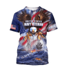 Maxcorners US Veteran - All Over Printed U.S Navy Veteran Unisex Shirts