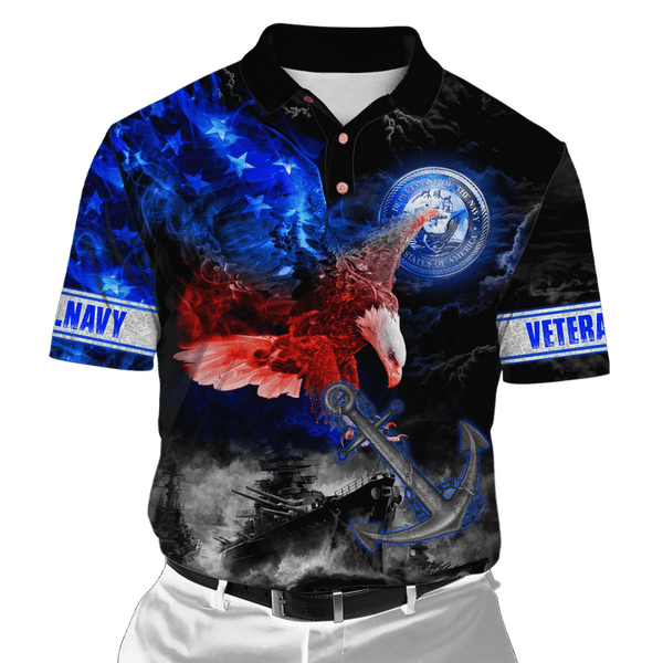 Maxcorners US Veteran - All Over Printed U.S Navy Galaxy Unisex Shirts