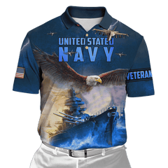 Maxcorners US Veteran - Eagle Us Navy Veteran 3D All Over Printed Unisex Shirts
