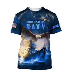 Maxcorners US Veteran - Eagle Us Navy Veteran 3D All Over Printed Unisex Shirts
