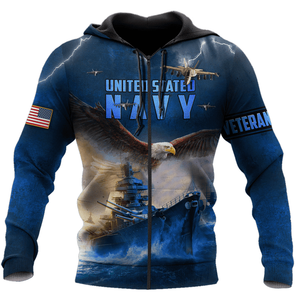 Maxcorners US Veteran - Eagle Us Navy Veteran 3D All Over Printed Unisex Shirts