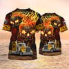 Maxcorners Skull Fire Tshirts, Trucker T shirts, Trucker Men Beach Shorts, Tshirt And Board Shorts
