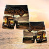 Maxcorners Trucker t Shirts Funny,Trucker Shorts, Trucker Men Beach Shorts, Tshirt And Board Shorts