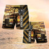Maxcorners Truckers Prayer Shorts, Trucker Men's Swim Trunks, Trucker Shorts, Truck Shorts
