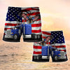 Maxcorners Trucker Men's Swim Trunks, Trucker Shorts, Trucker Shorts