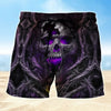 Maxcorners Skull Purple Mens Board Shorts